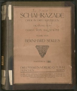 "Schahrahzade" in der Bayerischen Staatsbibliothek/Bayerische Staatsbibliothek Wasserzeichen-Projekte