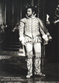 Garaventa als Leicester in "Maria Stuarda" an der Scala 1970/OBA