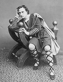 Zeitgenössisches: Edwin Booth als Hamlet von Shakespeare 1870//Wiki