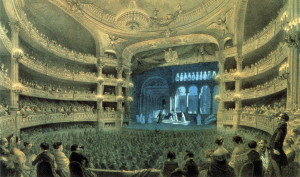 Die Salle Pelletier, die damalige Opéra, bei einer Vorstellung von "Robert le Diable"/OBA