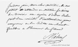 Méhul: Brief an den Bürger Langlet (Palazetto bru Zane)