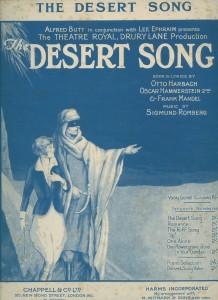Romberg: Notencover zu "The Desert Song"/OBA