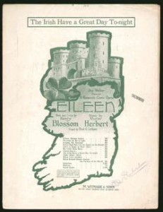 Victor Herbert: Eileen" - "The irish have a great time today"/Deckblatt des Klavierauszugs/OBA