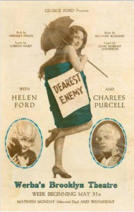 "Dearest enemy": Poster mit Helen Ford, die damit ihre Karriere begann/Musical Cyberspace