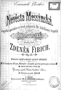 Fibichs "Nevest Messinska" im zeitgenössischen Klavierauszug/OBA