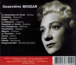Geneviève Moizan beri Malibran Musique
