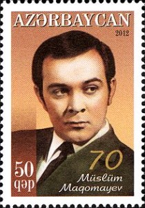 Magomayev auf einer aserbaijanischen Briefmarke/Wiki