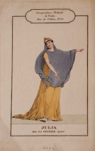 Parigi 15 Dicembre 1807. Prima recita de "La Vestale", bozzetto del costume di Giulia interpretato dal soprano Branchu/Museo Spontini/Maiolati Spontini