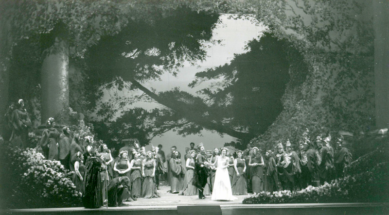Smareglias Oper "La Falena" am Teatro Verdi in Triest 1975/ Szene/ mit Dank an Carlo Medici und das Civico Museo Teatrale "Carlo Schmidl" in Triest