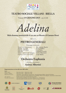 Pietro Generalis Oper "Adelina", 2015 am Teatreo Sociale in Biella/ Theaterzettel