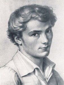 So könnte der junge Franz Schubert ausgesehen haben. Bewiesen ist es nicht. Die Kreidezeichnung soll von Leopold Kuppelwieser stammen, der zum Freundeskreis Schuberts gehörte.