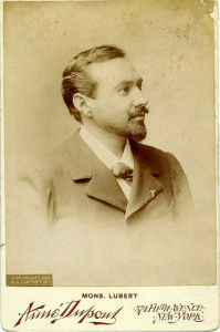 Saint-Saens: "Proserpine"/ der Tenor Guillaume Albert Lubert sanf den Sabattino/ Foto ipernity.com (dazu eine Legende: GUILLAUME ALBERT LUBERT/ (1859-1919)/ French Tenor/ Pupil at Societe Sainte Cecile and Conservatory of Music .Appeared in small roles at the Paris opera. His first success was in a concert in 1880 in "Damnation of Faust" at Bordeaux. From 1881-1883 at the Grand Theater Brussells where he was heard as Leopold "La Juive" ,Raymond "Robert de Diable" . Pollio "Norma" and in "La Favorita" , "Faust" & 'Lucia di Lammermoor". On his return to Paris he appeared with Marcella Sembrich in 'La Traviatta" and he remained in Paris performing Italian roles until the end of the 1885 season.He joined the Opera Comique and sang leading roles in "Romeo & Juliette ' , "Manon" , Carmen etc)