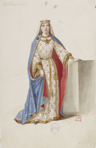 "Tannhauser" 1861: Figurine für Elisabeth von Albert Alfred/ BN Opéra