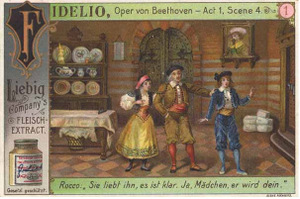 Beethovens "Leonore": Illustratioin zur "Fidelio" aus den Liebig-Beilage-Bildern/ OBA