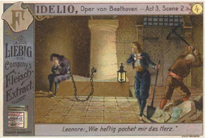 Beethovens "Leonore": Illustratioin zur "Fidelio" aus den Liebig-Beilage-Bildern/ OBA